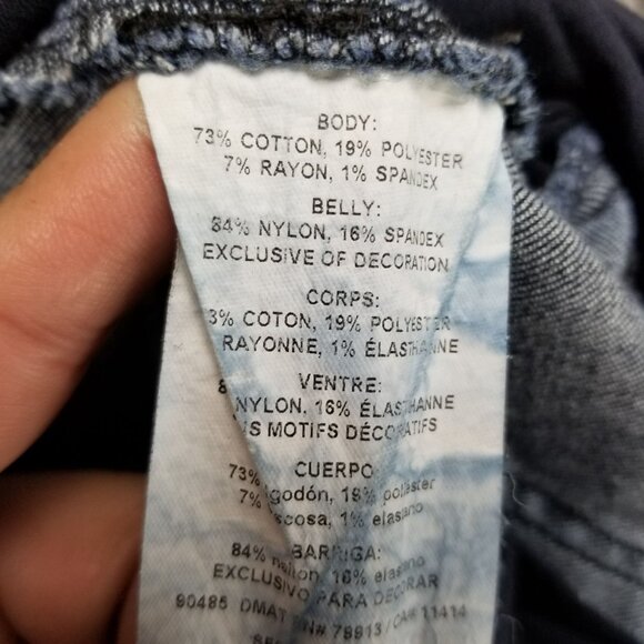 Indigo Blue Jeans Womens Small Stretch Dark Wash Maternity Skinny - Picture 8 of 10